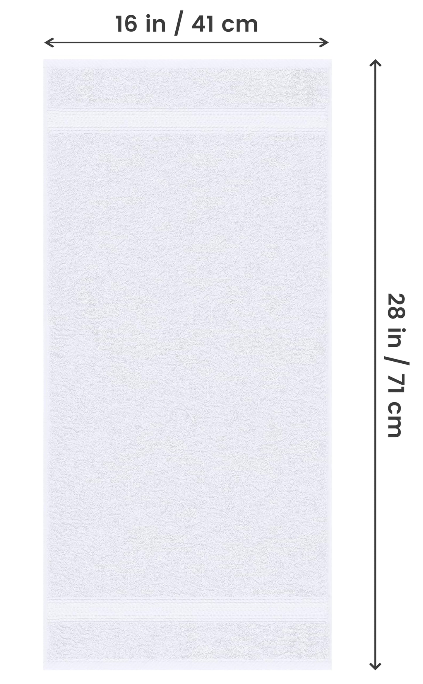 Utopia Towels 6 Pack Premium Hand Towels Set, 16 by 28 inches, 100% Ring Spun Cotton, Ultra Soft and Highly Absorbent 600GSM Towels for Bathroom, Gym, Shower, Hotel, and Spa, White