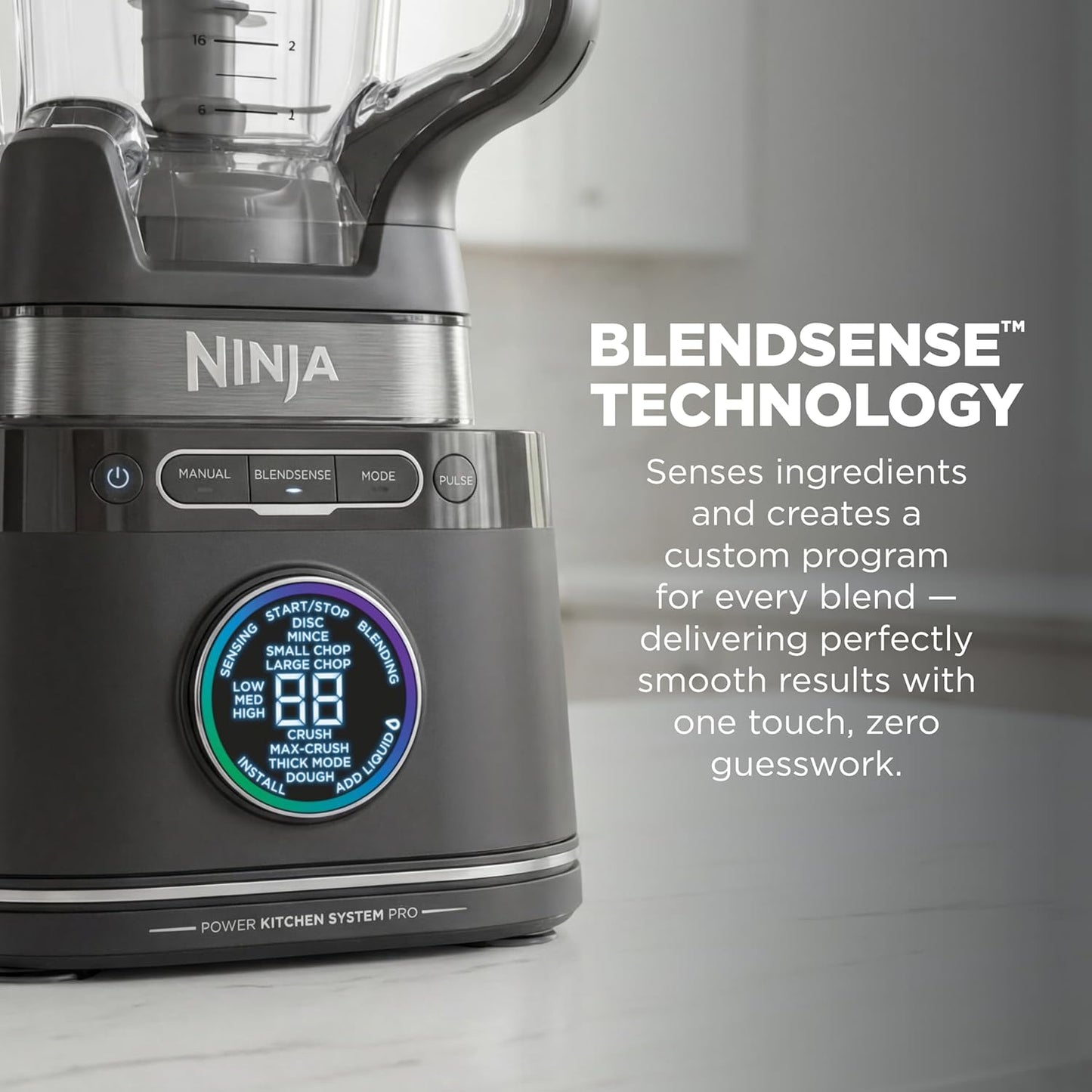 Ninja Kitchen System - All-in-One Food Processor & Blender | 8-Cup Bowl & 24 oz. To-Go Cup | 1800 Peak Watt | Black