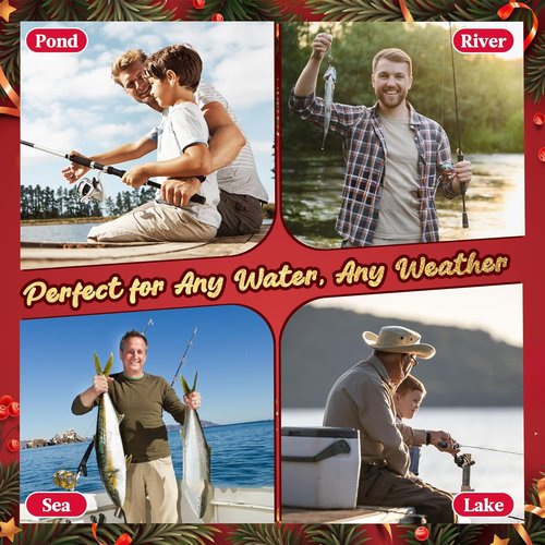 Fishing Advent Calendar 2025 - 24+1 Lures Set with Mystery Surprises | Perfect Gift for Men and Boys