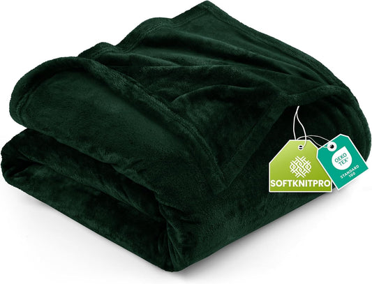 Utopia Bedding Fleece Blanket - Luxury Soft Microfiber Twin Size in Forest Green (60x80 Inch)