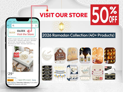 OLEEK Ramadan Lights - 20 ft LED Decorations for Home | Perfect Ramadan Gifts for Kids