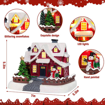 Skiennix LED Lighted Village House - 7 Inch Christmas Decoration for Holiday Home Decor | Collectible Xmas Building