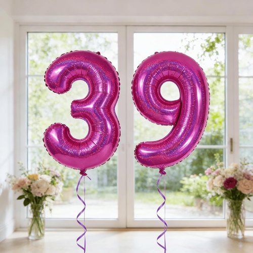Laser Hot Pink Number Balloon - 40 Inch 0 Balloon for Birthday Celebrations | Party Supplies for Women