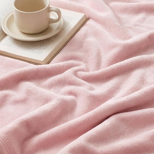 Bedsure GentleSoft Throw Blanket - Cozy Pink Fleece for Home Decor | 50x60 Inches, 300GSM