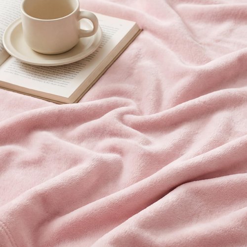 Bedsure GentleSoft Fleece Blanket Twin Size Pink - 300GSM Lightweight Plush Fuzzy Cozy Soft Warm Blanket for Bed, Sofa, Couch, Travel, Camping, 60x80 inches