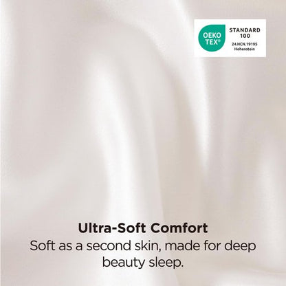 Bedsure Satin Pillowcase for Hair and Skin Queen - Ivory Silky Pillowcase 2 Pack with Envelope Closure, Similar to Silk Pillow Cases, Gifts for Women Men, 20x30 Inches, 2pcs