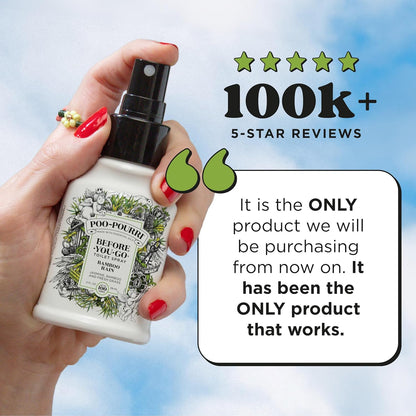 Poo-Pourri Before-You-Go Toilet Spray - Bamboo Rain | 2 Fl Oz, Essential Oil Bathroom Deodorizer, TSA Approved