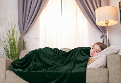 Utopia Bedding Fleece Blanket - Luxury Soft Microfiber Twin Size in Forest Green (60x80 Inch)