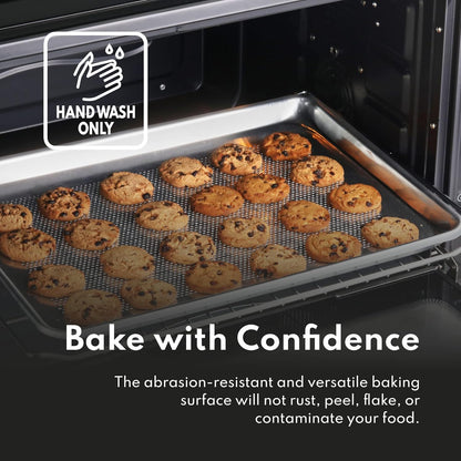 New Star Foodservice 18-Gauge Aluminum Sheet Pan - Commercial-Grade Bun Pan (9 2/3" W x 6 2/3" L x 1" H)