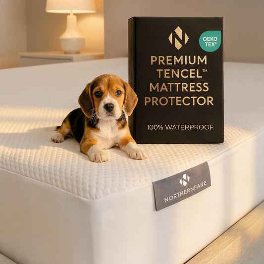 Queen Size Premium Mattress Protector - 100% Waterproof Tencel Cover | Cooling & Breathable Deep Pocket Design