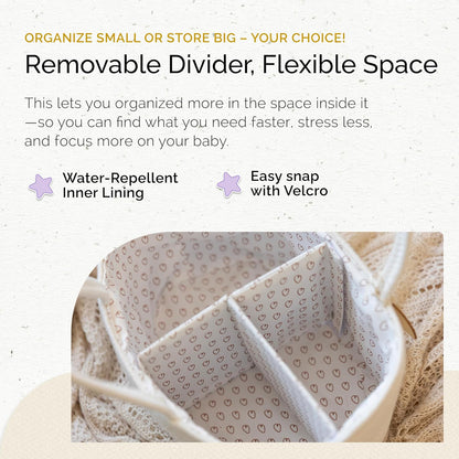 Yunioo Baby Diaper Caddy Organizer - Portable Nursery Storage Basket with Sturdy Handle | Ideal for Newborn Essentials