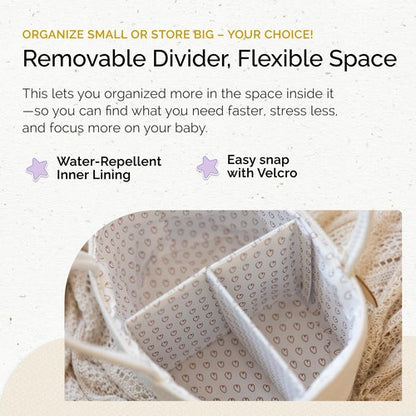 Yunioo Baby Diaper Caddy Organizer, Portable Nursery Storage Basket with Sturdy Handle Diaper Caddy Basket, Car Caddy for Diapers and Baby Wipes, Newborn Essentials
