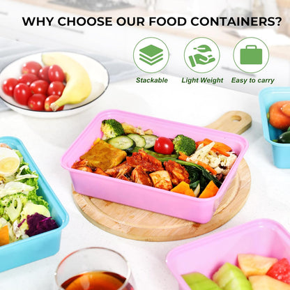 Regine Switzerland Meal Prep Containers - 10 Pack 42 oz Leakproof & Stackable | Microwave & Freezer Safe, Avocado