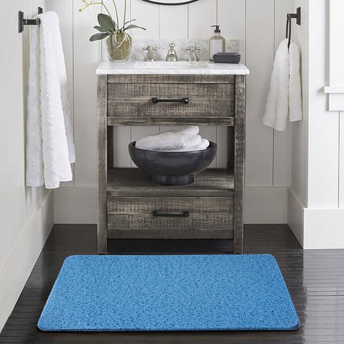 Asvin Soft Textured Bath, Shower, Tub Mat, 24x32 Inch, Phthalate Free, Non Slip Comfort Bathtub Mats with Drain, PVC Loofah Bathroom Mats for Wet Areas, Quick Drying