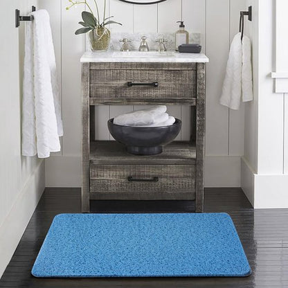Asvin Soft Textured Bath, Shower, Tub Mat, 24x32 Inch, Phthalate Free, Non Slip Comfort Bathtub Mats with Drain, PVC Loofah Bathroom Mats for Wet Areas, Quick Drying