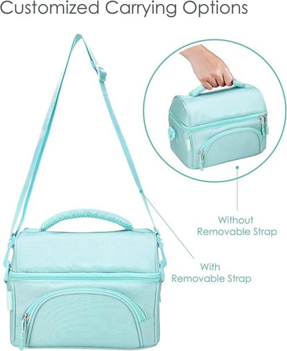 Bentgo Deluxe Lunch Bag - Insulated & Durable Tote with Adjustable Straps - Fits Most Lunch Boxes (Coastal Aqua)