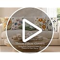 Fall Blossom Embroidered Cotton Throw Pillow Cover 18x18 Inch - MuseHaus
