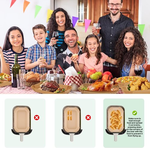 Bella Parchment Paper Liners - 150 Pcs Nonstick Air Fryer Baking Paper | Easy Cleanup & Oil Proof