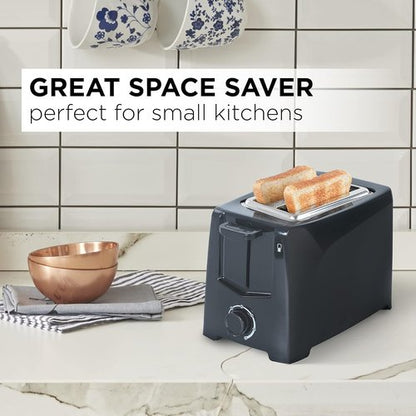 Commercial Chef 2-Slice Toaster - Extra Wide Slots & 6 Shade Settings - Cool Touch Housing, Black