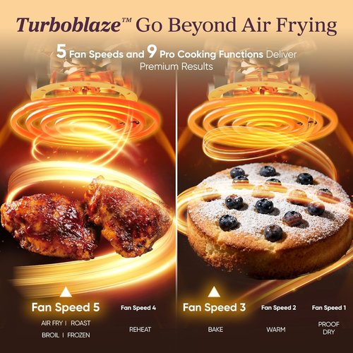 Cosori 9-in-1 TurboBlaze Air Fryer - 6 Qt Premium Ceramic Coating for Even Cooking | 90°–450°F