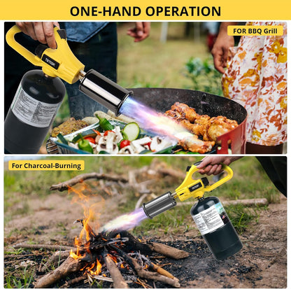 TBTEEK Propane Torch Head - Adjustable Flame Cooking Torch for BBQ, Searing Steak & Crème Brûlée