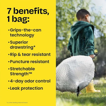 Glad ForceFlex Tall Kitchen Trash Bags - 13 Gallon, Gain Fresh Clean Scent, 40 Count