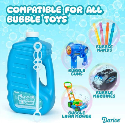 Darice Bubble Solution 4 Pack - 256oz Refill for Bubble Machines & Blowers | Non-Toxic & Safe for Kids