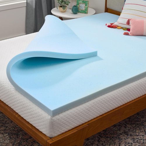 Linenspa Memory Foam Mattress Topper - 2 Inch Gel-Infused Twin Size | Plush, Cooling & Pressure Relieving