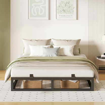 10 Inch Queen Bed Frame - Heavy Duty Metal Platform Base (Variation: 10 Inch+Queen)