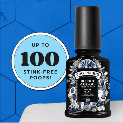 Poo-Pourri Before-You-Go Toilet Spray - Royal Flush, Eucalyptus & Spearmint, 2 Fl Oz