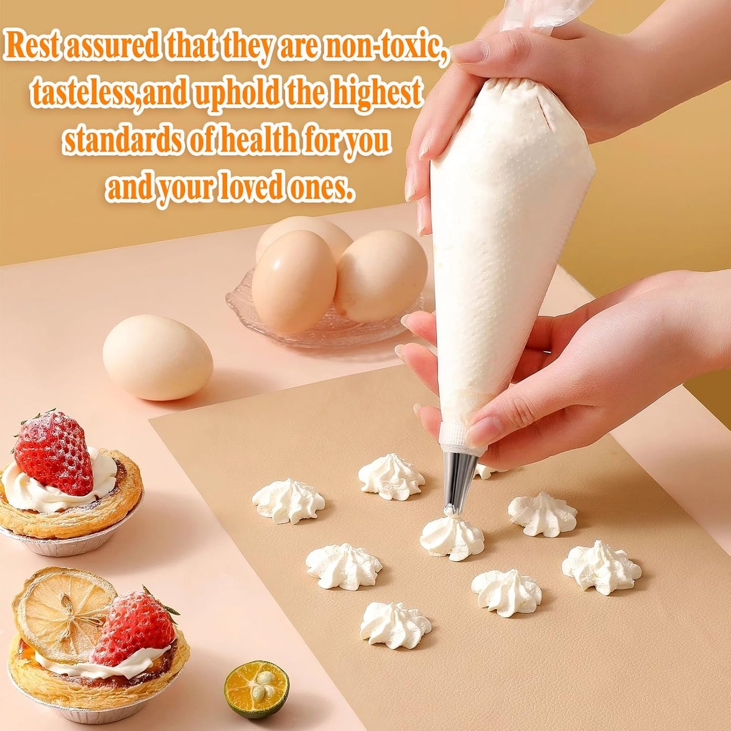 Skiennix Disposable Piping Bags - Thickened Design for Cake Decorating | 16 Inches, 500 Pcs