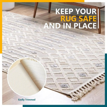 MIXCOOL Non Slip Rug Pad Gripper 2x6 Feet Extra Thick Pads for Hardwood Floors,Anti Skid Mat Under Carpet,Runner Keep Area Rugs Safe and in Place