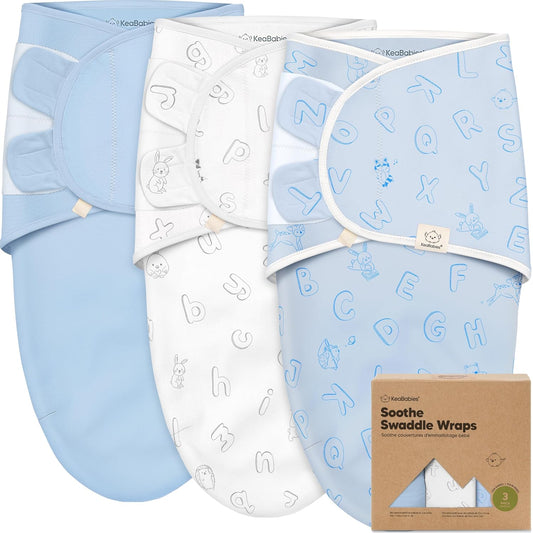 Skiennix Organic Baby Swaddle Sleep Sacks - Soft & Snug for Newborns 0-3 Months | ABC Land Cloud Design