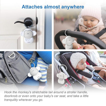 VTech Communications Myla The Monkey Baby Sleep Soother - White Noise Machine with 5 Sounds & Soft-Glow Night Light