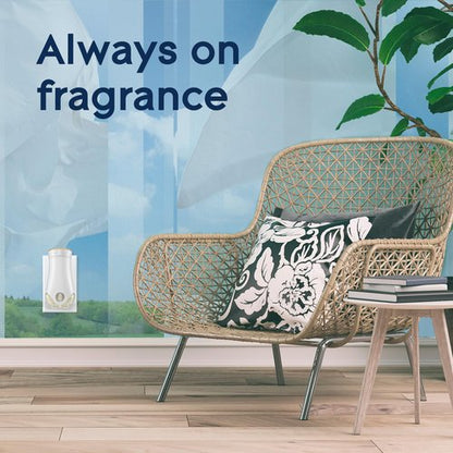 Glade PlugIns Refills Air Freshener Starter Kit, Clean Linen, Scented and Essential Oils for Home and Bathroom, 0.67 Fl Oz, 1 Warmer + 1 Refill