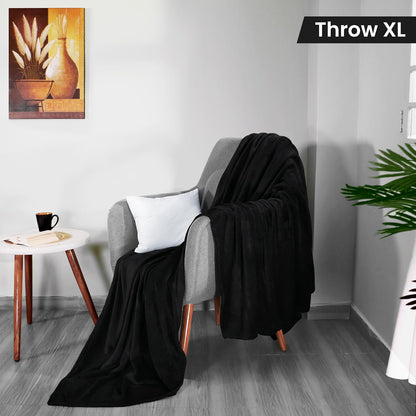 Utopia Bedding Fleece Blanket - XL Ultra Soft Warm Throw in Black (50x70 Inches) | Cozy All-Season Home Decor Gift