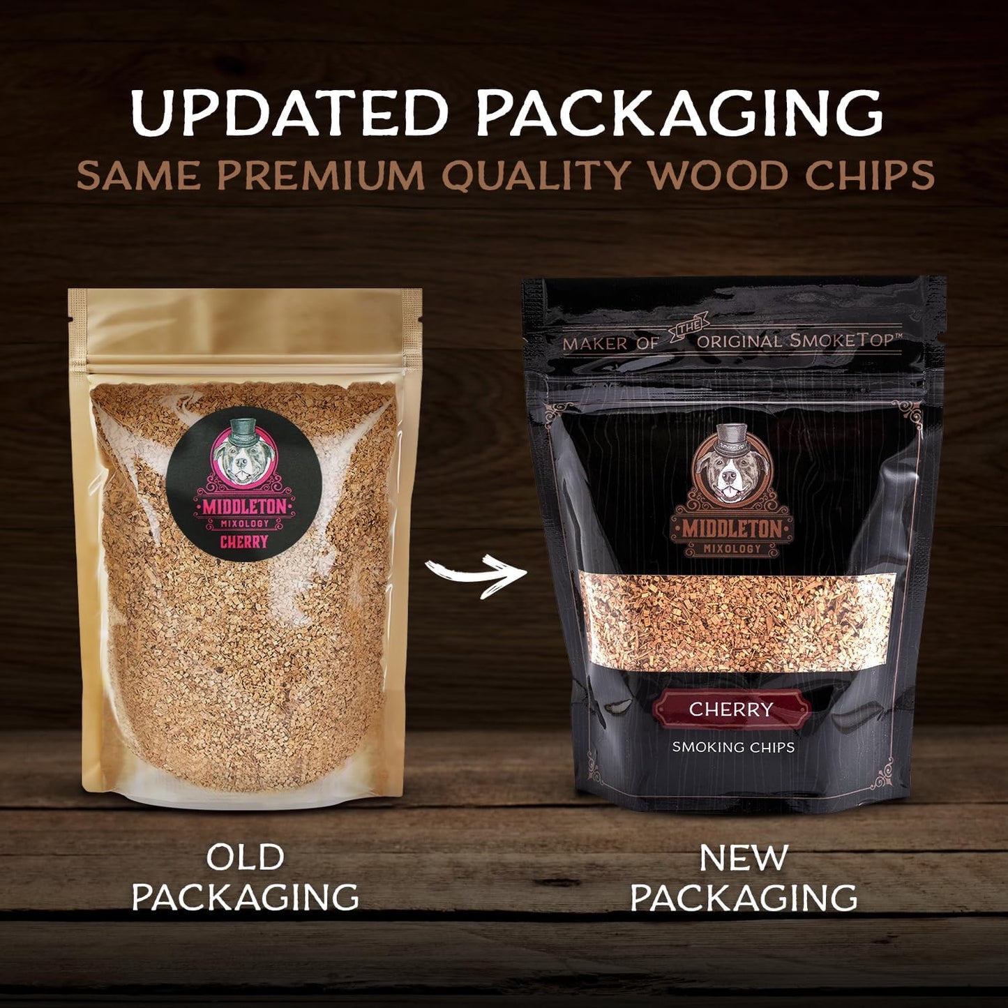 SmokeTop® 4oz Bag - Cocktail Smoker Chips for Old Fashioned Cocktails, Whiskey, & Bourbon - by Middleton Mixology Made in The USA (800 uses) (Cherry)