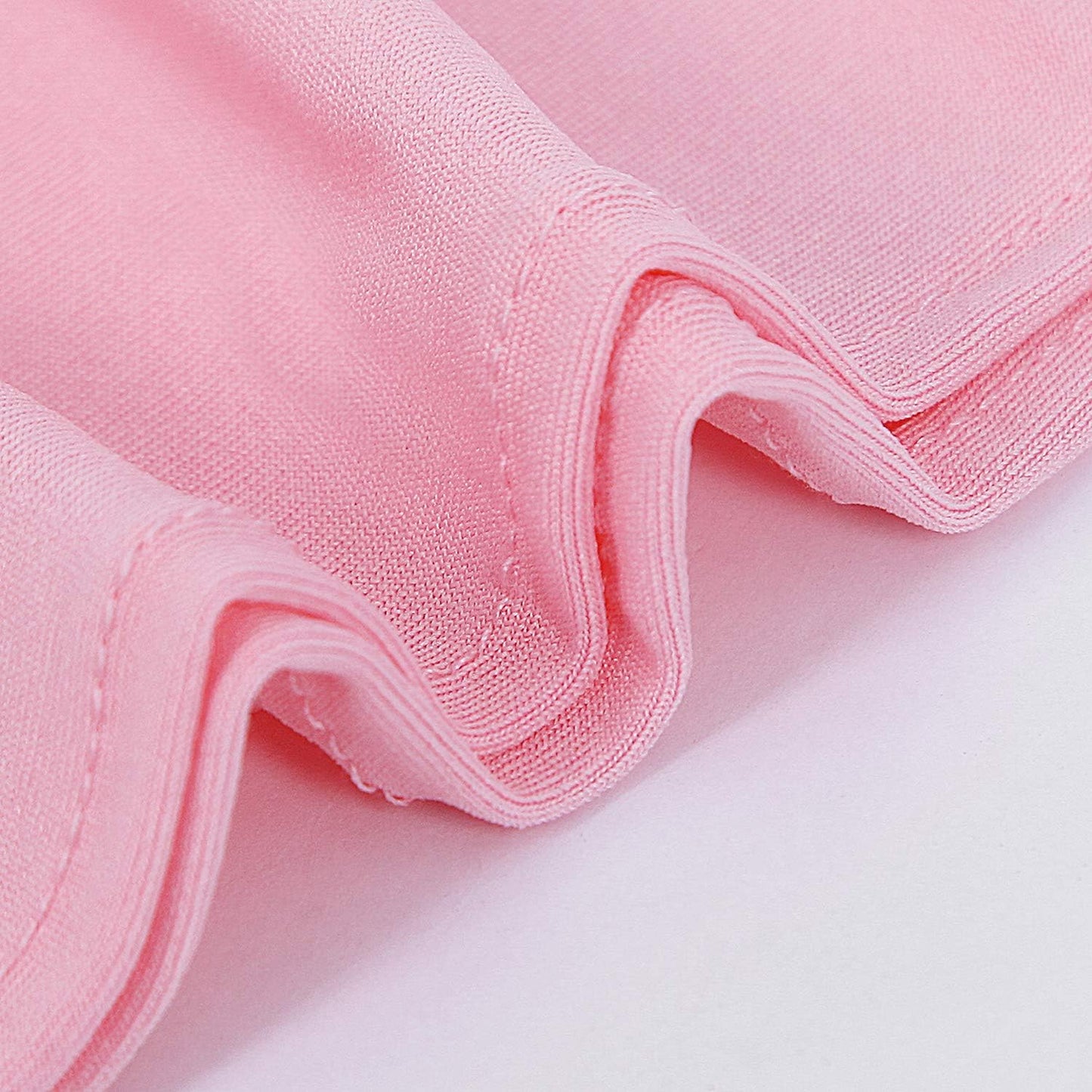 Peomeise Pink Spandex Chair Sashes - 25pcs with Buckle Slider for Elegant Wedding & Party Decor
