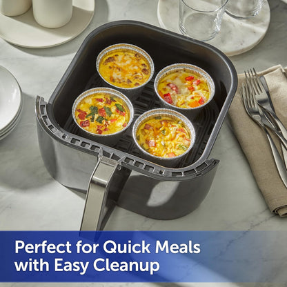 Reynolds Kitchens Air Fryer Cups - Oven-Safe Meal Prep Containers for Picky Eaters | 10 Pack, 8 fl oz