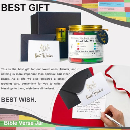 Bible Verse Jar (KJV) - 120 Inspirational Scripture Cards | Perfect Christian Gifts for Kids & Adults