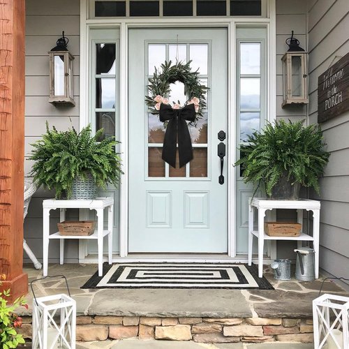 Black Wreath Sash by [Brand Name] - Elegant Linen Ribbon Bow for Front Door & Porch Decor
