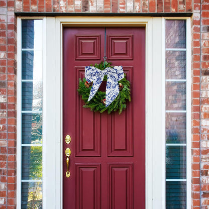 Skiennix Wreath Sash - Elegant Ribbon Decor for Front Door | 2-Piece Set for Weddings & Parties