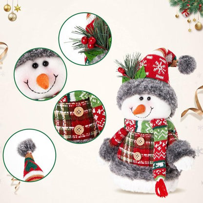 Houwsbaby 14" Christmas Snowman Decoration - Festive Snowman with Santa Hat, Scarf & Gloves | Perfect Holiday Decor