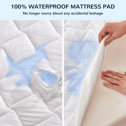 Sleep Zone Waterproof Crib Mattress Protector - Ultra Soft & Breathable | Standard Size 52''x28'', Pure White