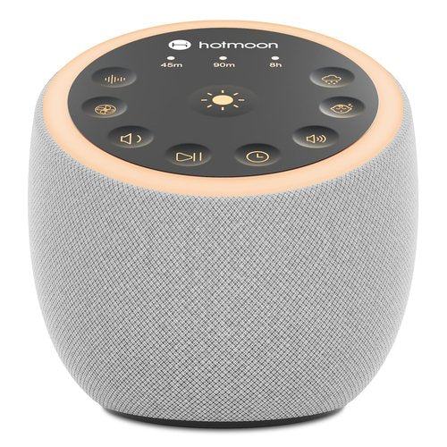 Hotmoon Sound Machine for Sleep, Cocoon 2 White Noise Sound Machine with 40 Relaxing Sounds, Dual-Speaker & Timer, 8 Night Light, Pink Brown Green Noise for Sleeping Adults, Office Privacy, Plug-in