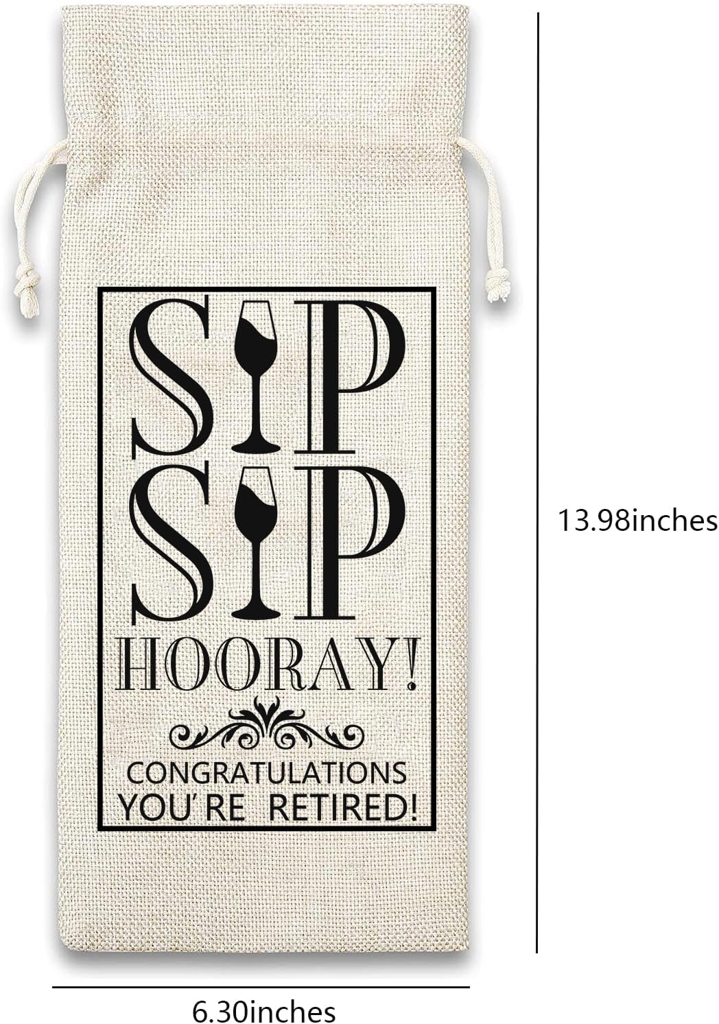 Retirement Wine Gift Bag, Funny Sip Wine Bags for Wine Bottle Retirement Gifts for Women Men 2025, Retirment Party Decorations, Goodbye Farewell Leaving Gifts for Best Friends Teacher Coworkers Boss