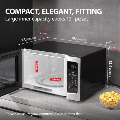 TOSHIBA Smart Countertop Microwave - 1100W, 1.3 Cu Ft, Alexa Compatible, Sensor Reheat, Stainless Steel