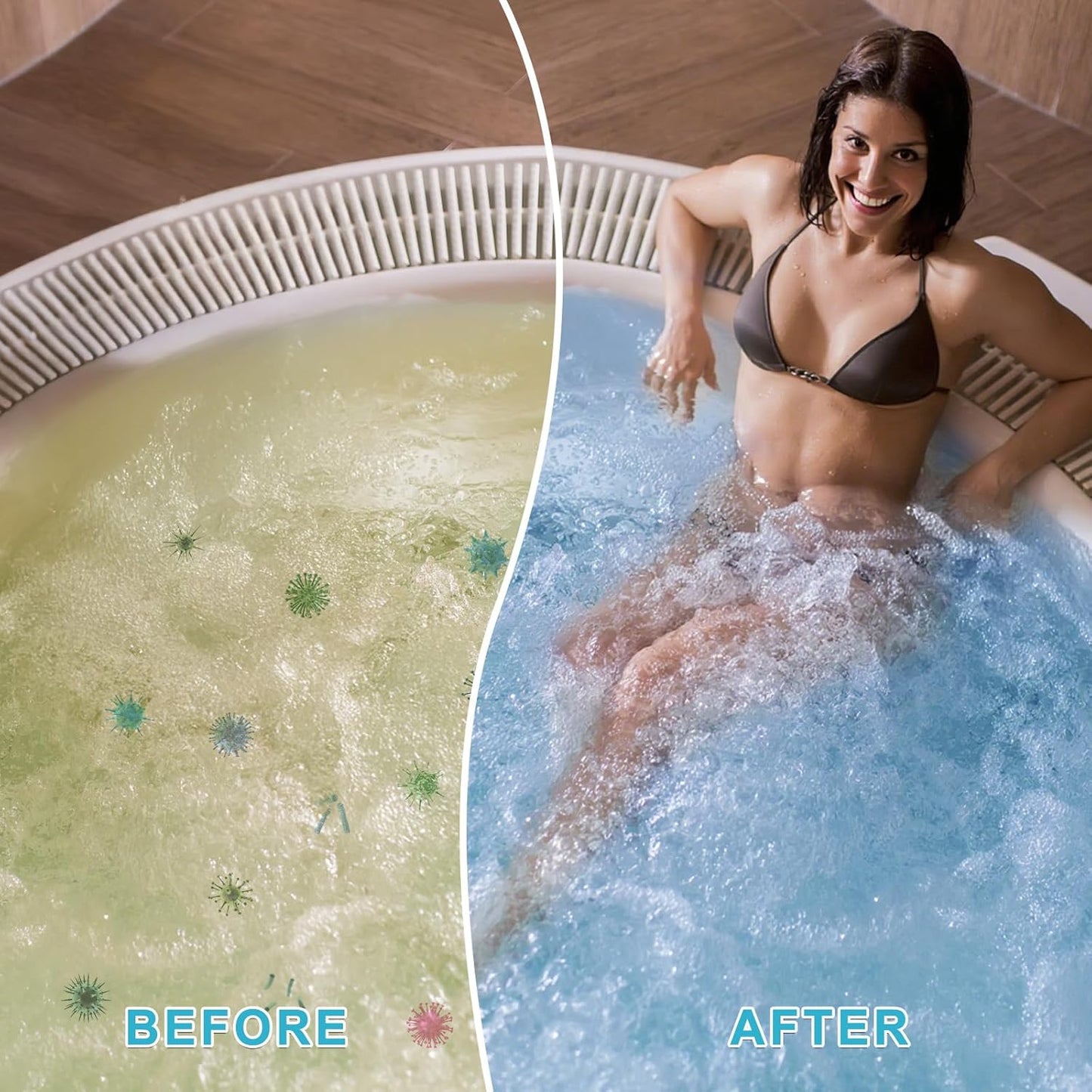 Skiennix 1.2LB Bromine Tablets - 1 Inch Hot Tub Tablets for Soft Water Feel | No Chlorine Odor