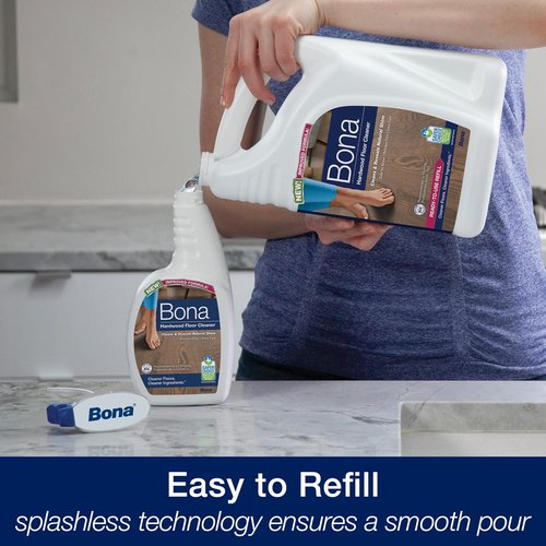 Bona Hardwood Floor Cleaner Refill - 4-Pack for Streak-Free Shine & Easy Cleaning