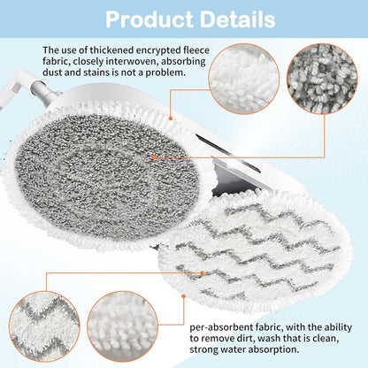 Skiennix Steam Mop Pads - 10 Pack Replacement for Shark S7001/S8201/S7000 Series - Enhanced Cleaning Performance